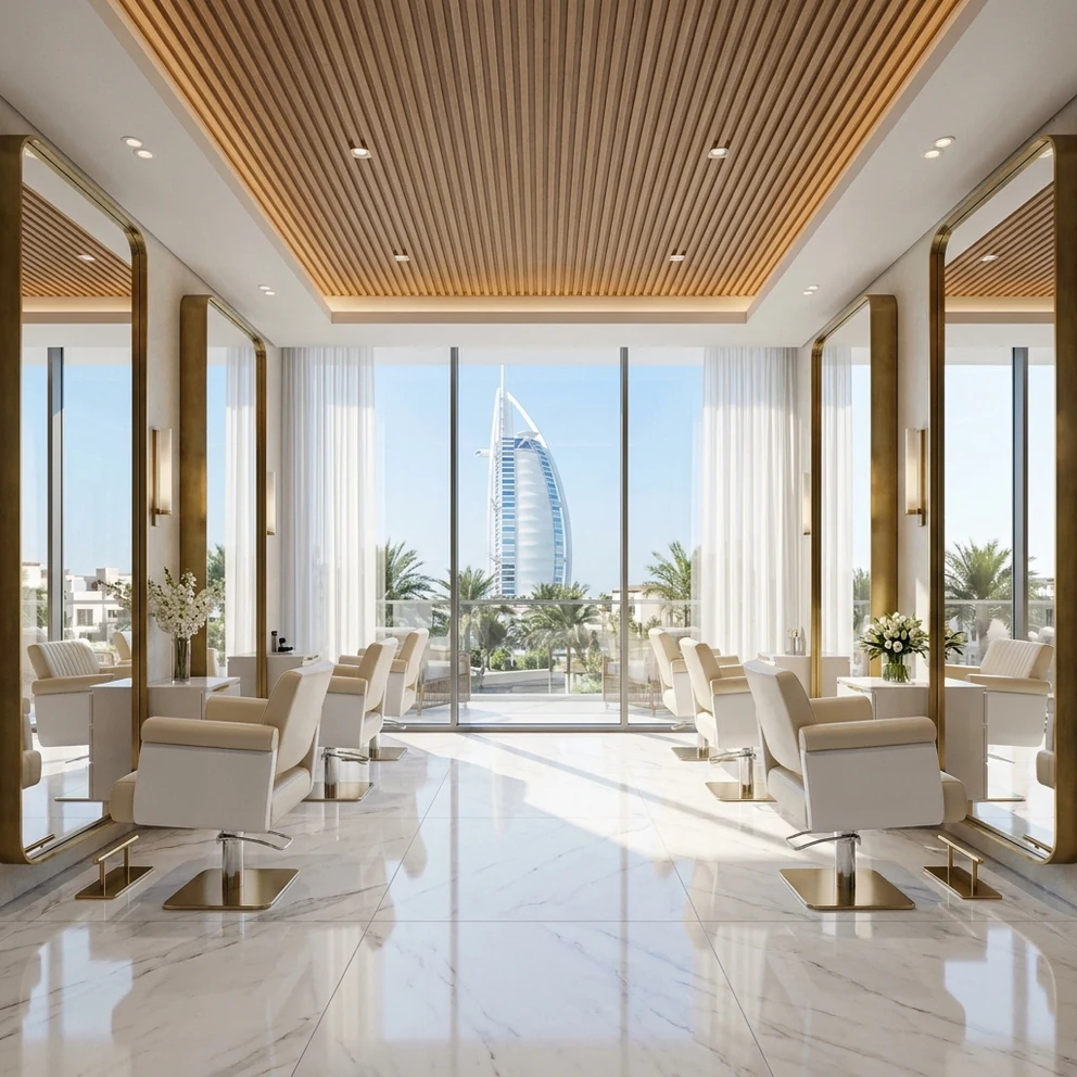 Modern Dubai salon interior