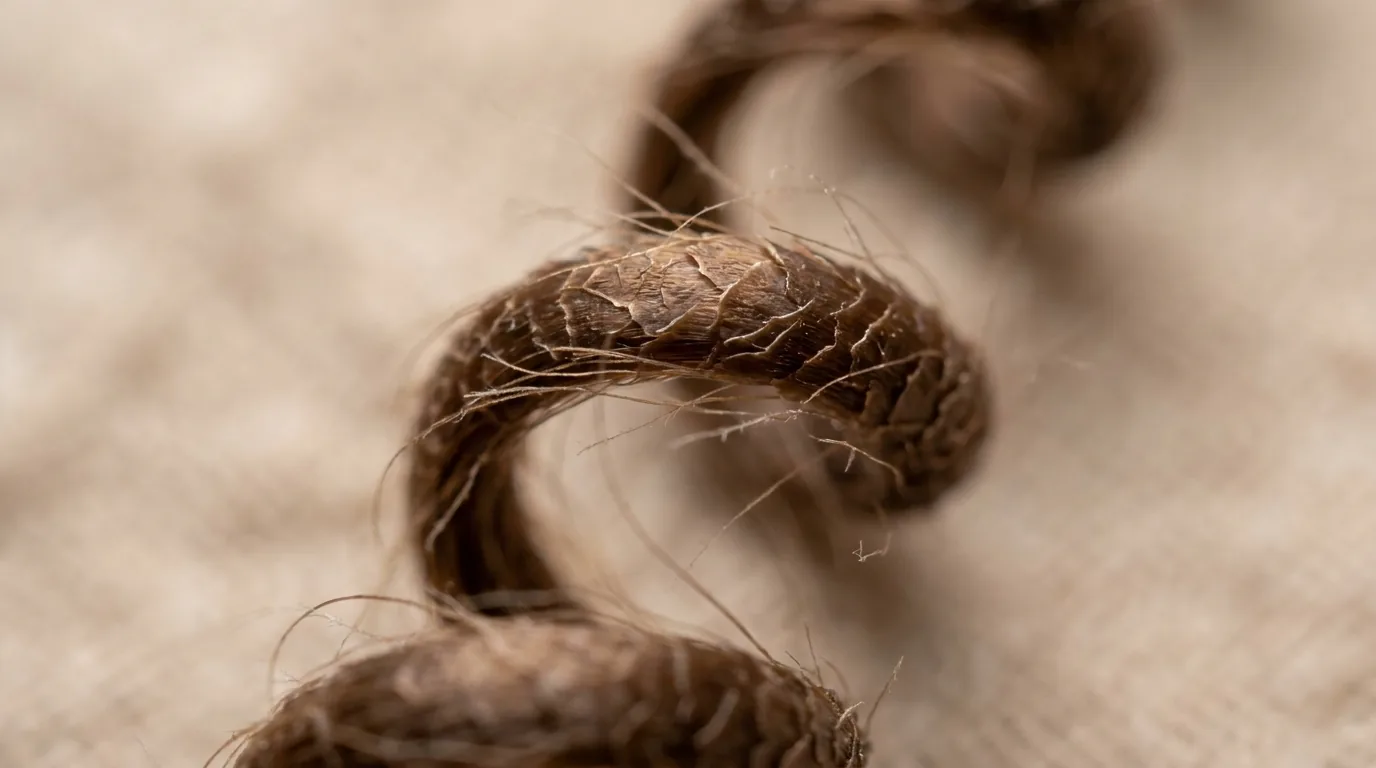 what is frizzy hair illustrated by a close look at lifted cuticle texture along undefined curls