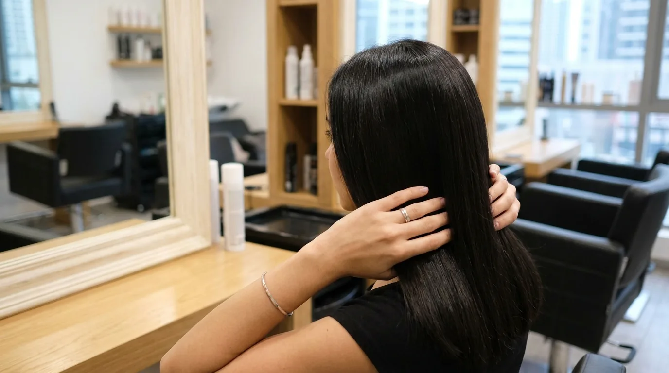 hair botox treatment dubai inline 2 finished hair botox result with smooth shiny hair at a Dubai salon