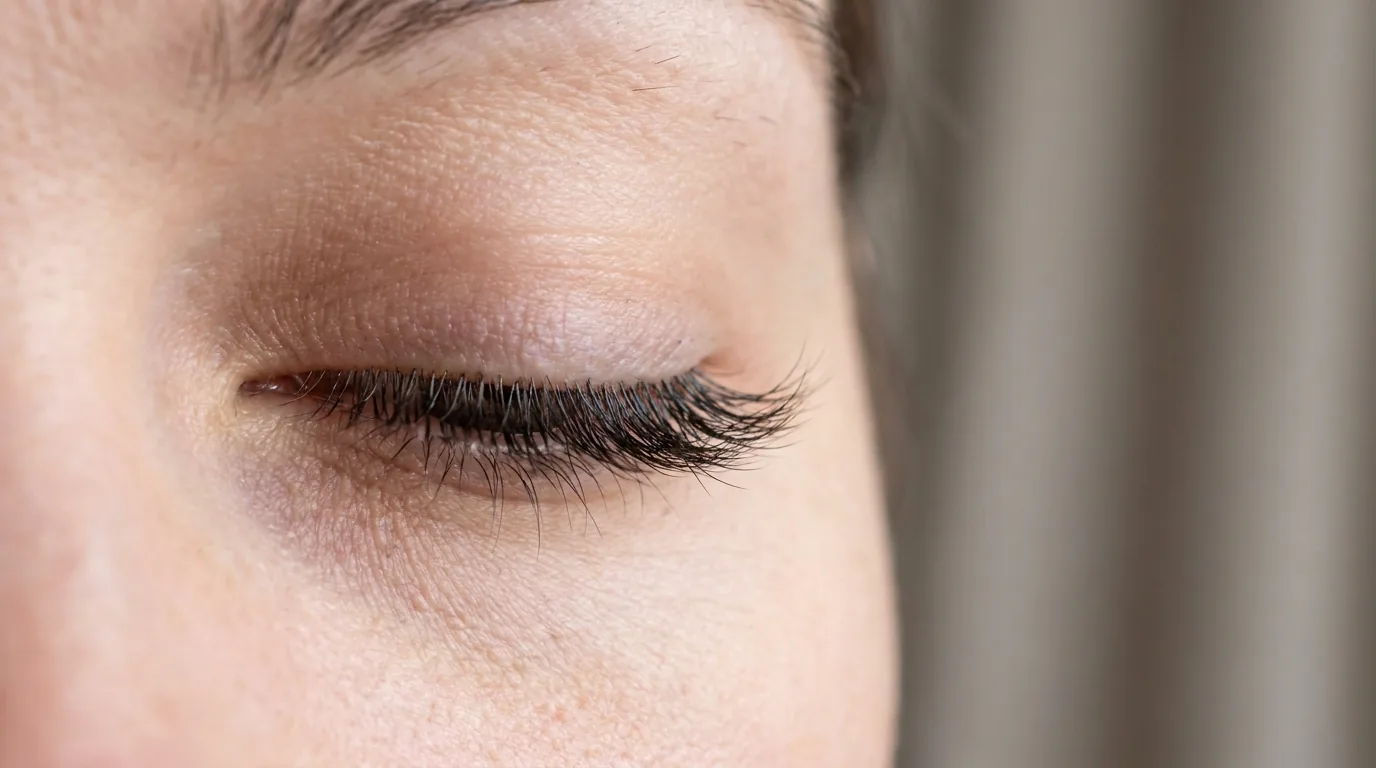 eyelash extensions lash growth cycle close-up during a Dubai salon appointment