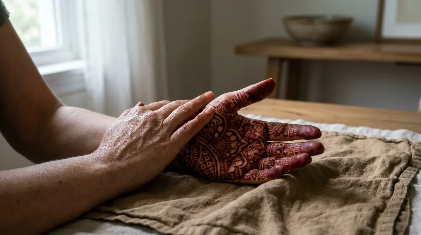 how long does henna last inline 1 finished reddish-brown henna design on a palm showing how long does hair henna last differs from a skin stain