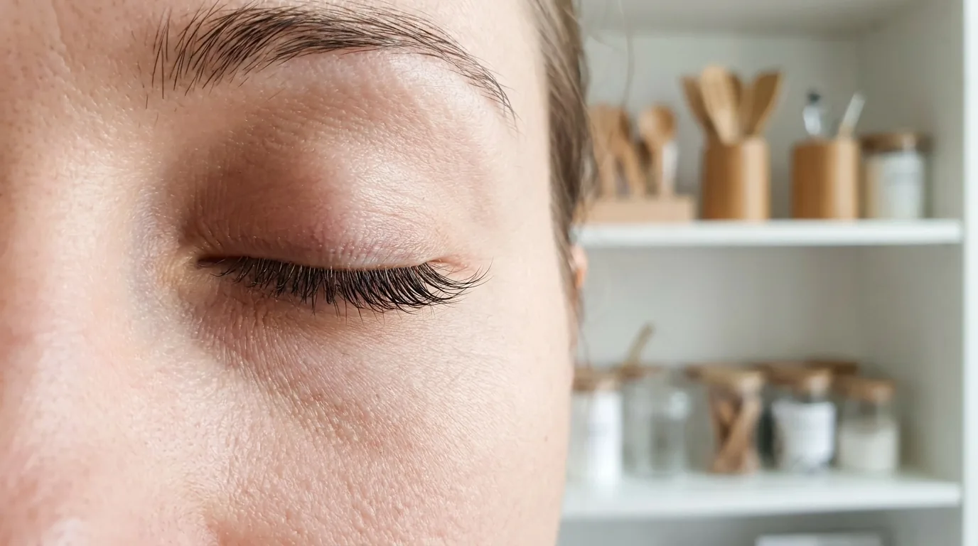 lash lift dubai inline 2 eyelash lamination result showing naturally lifted and tinted lashes after a lash lift tint in a dubai salon