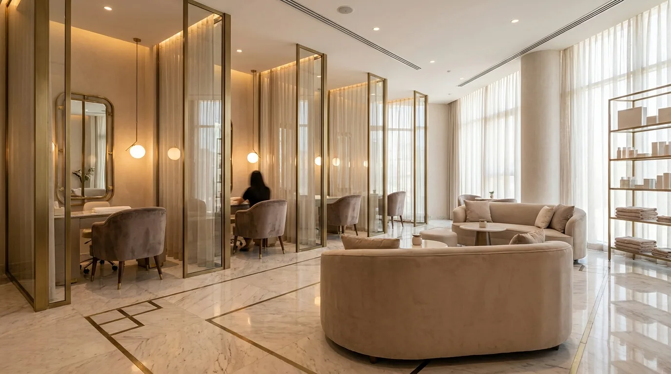 nail studio prices inline 2 nail studio prices dubai: premium nail studio interior with private manicure stations
