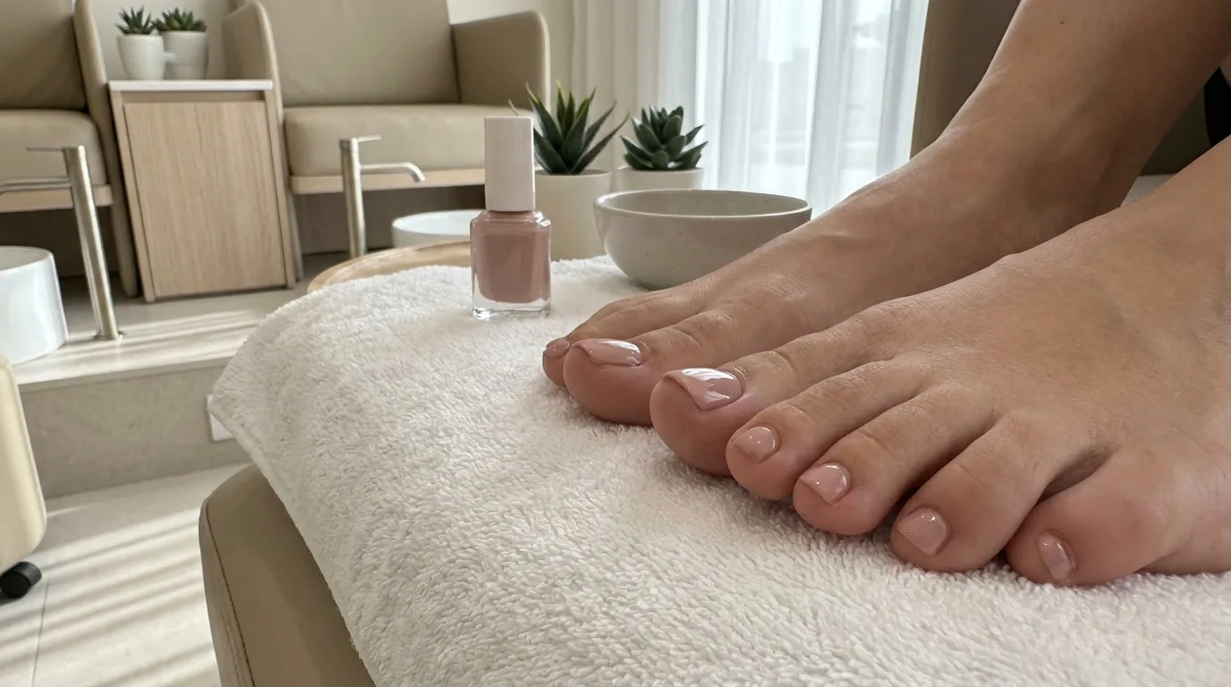 what is an express pedicure inline 2 finished express pedicure with neat polished toenails after a quick salon session in dubai