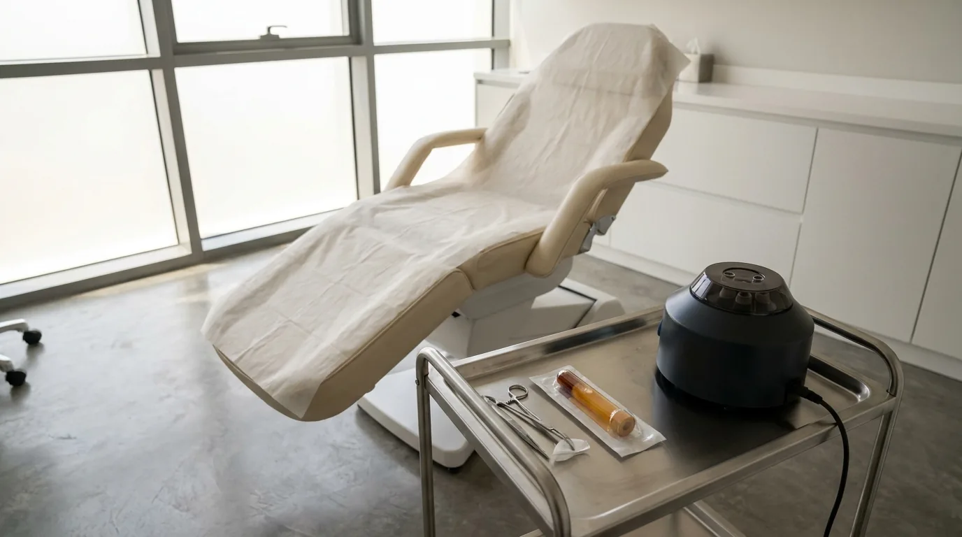 aesthetic clinic treatment room in dubai where prp hair sessions are carried out