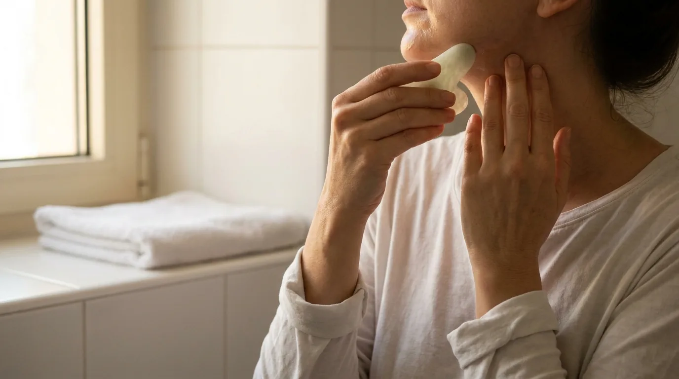 how to do facial at home inline 2 facial massage at home using a gua sha tool along the jawline