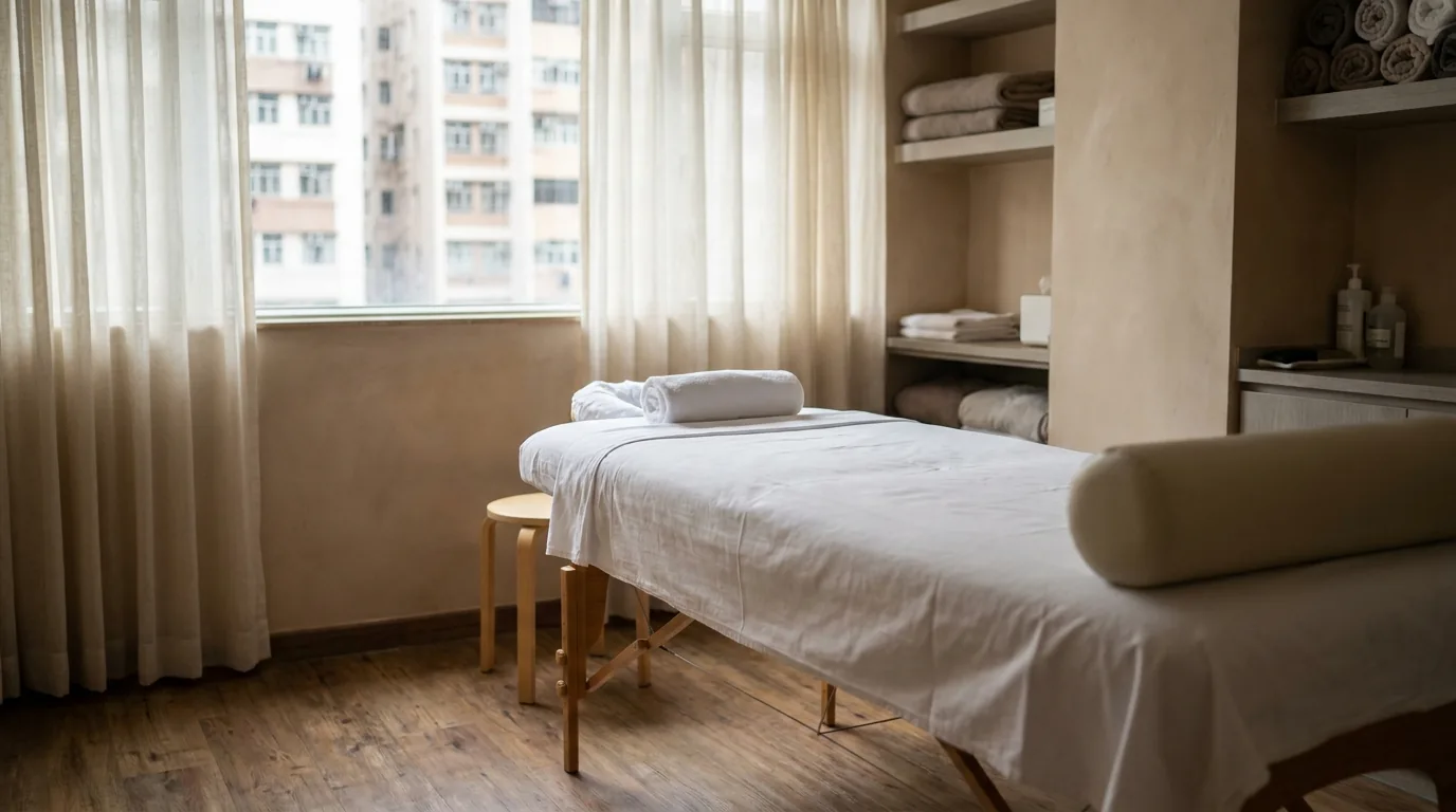 how often lymphatic drainage massage inline 1 treatment room in a Dubai wellness clinic prepared for a lymphatic drainage massage session