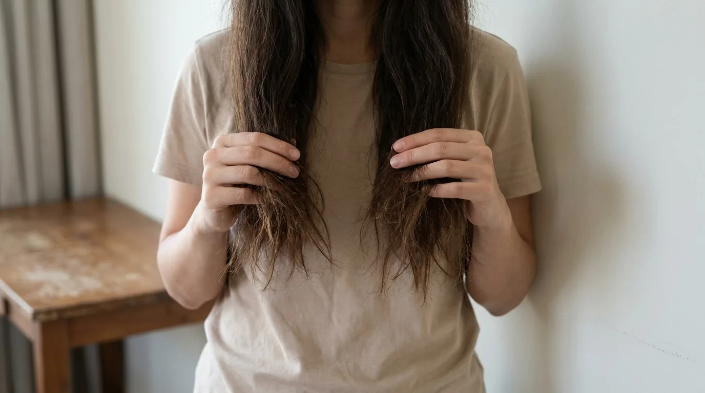 is hard water bad for hair inline 1 hard water damage on hair shown in dry frizzy split ends held between bare fingers