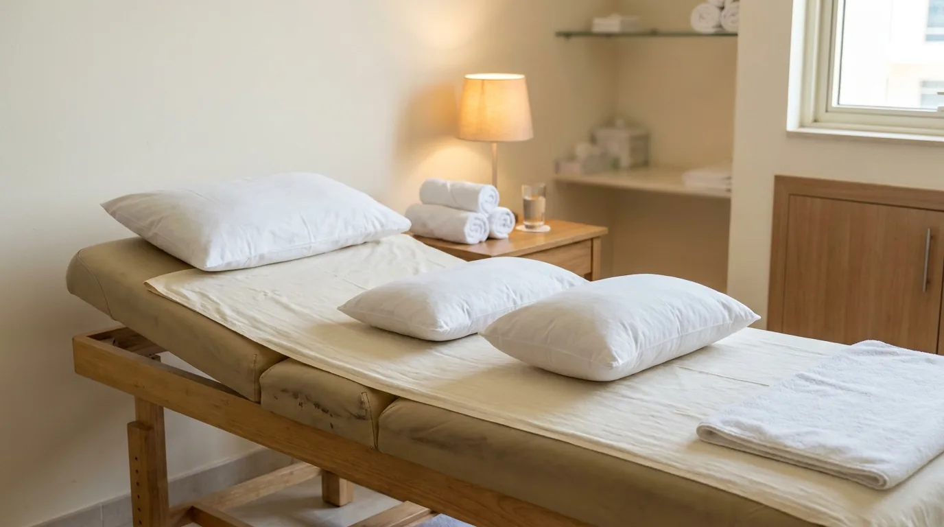 is prenatal massage safe inline 1 prenatal massage safety setup with side-lying position supported by firm pillows on a treatment couch